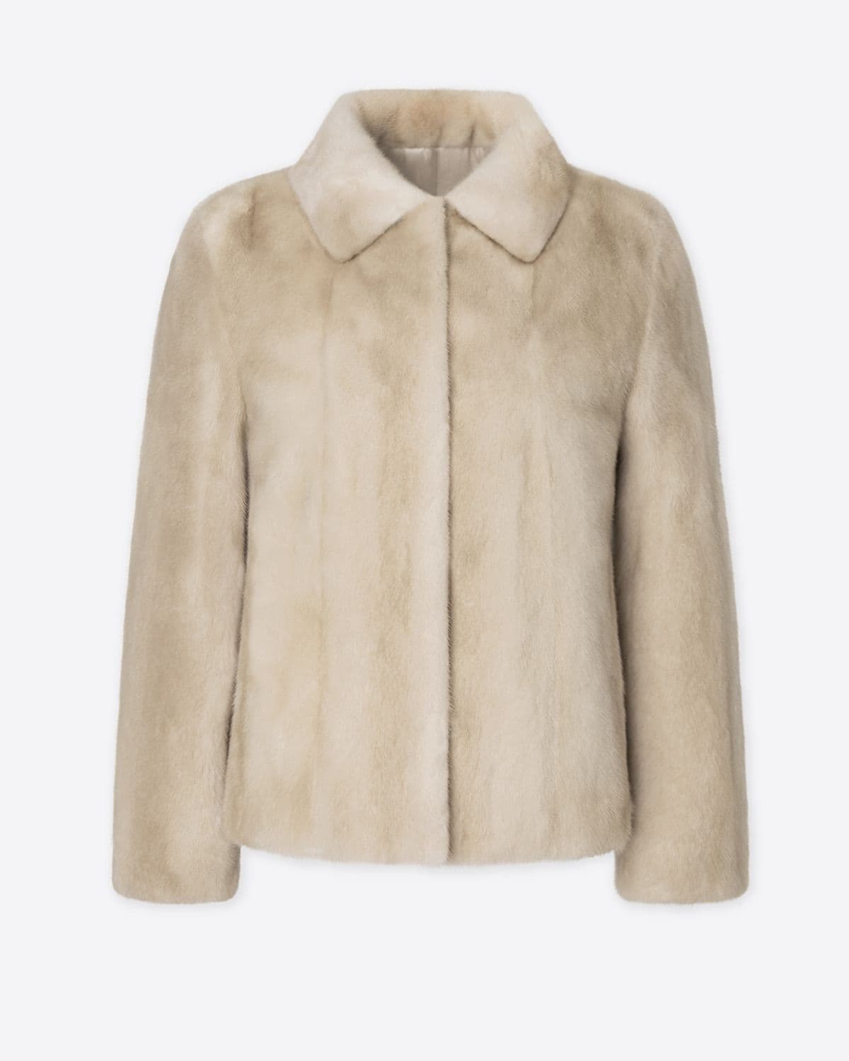MINK FUR SHORT JACKET - BEIGE, Six And Half