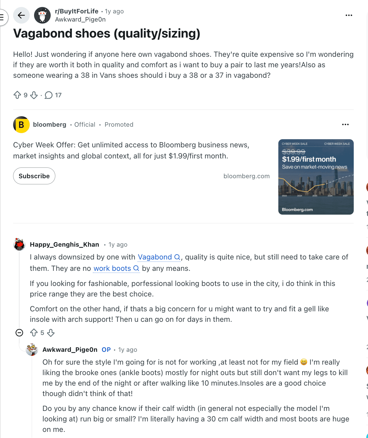 Reddit is more appropriate for searching for long term reputation of a certain brand.