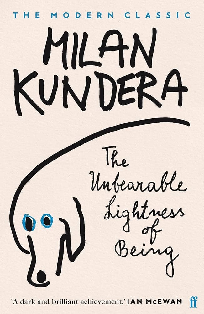 The cover of the book "The Unbearable Lightness of Being"